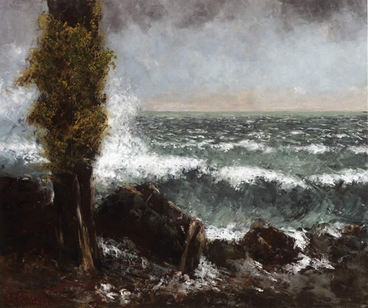 Gustave Courbet Seascape_ the Poplar